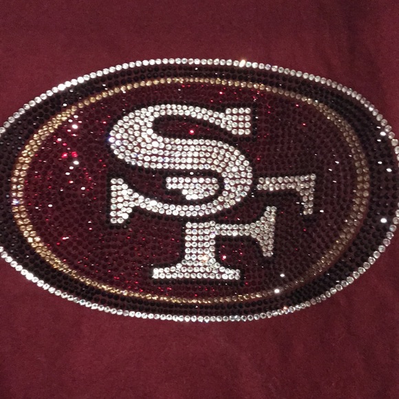 Unisex NFL 49’ers Embellished Varsity Jacket 5X Big & Tall San Francisco - Picture 11 of 13